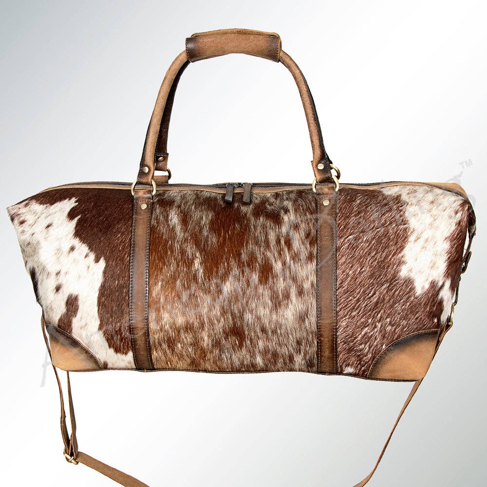 Duffel Hair On Genuine Western Leather Women Bag