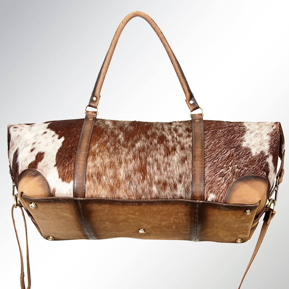 Duffel Hair On Genuine Western Leather Women Bag