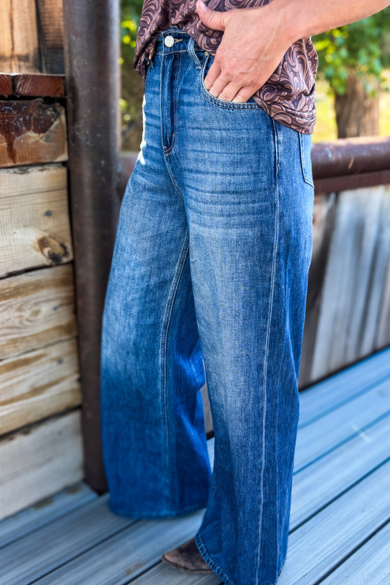 Western Wide Leg Denim