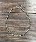 Faux Silver 15" Western Gemstone Necklace